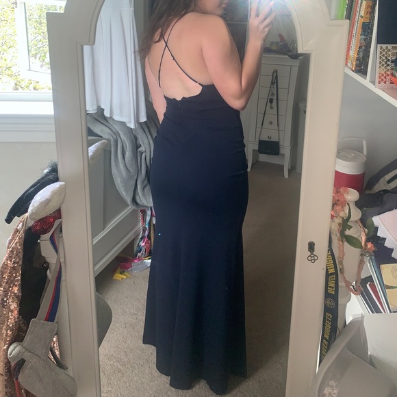 Formal Blue Dress - Picture 2 of 4